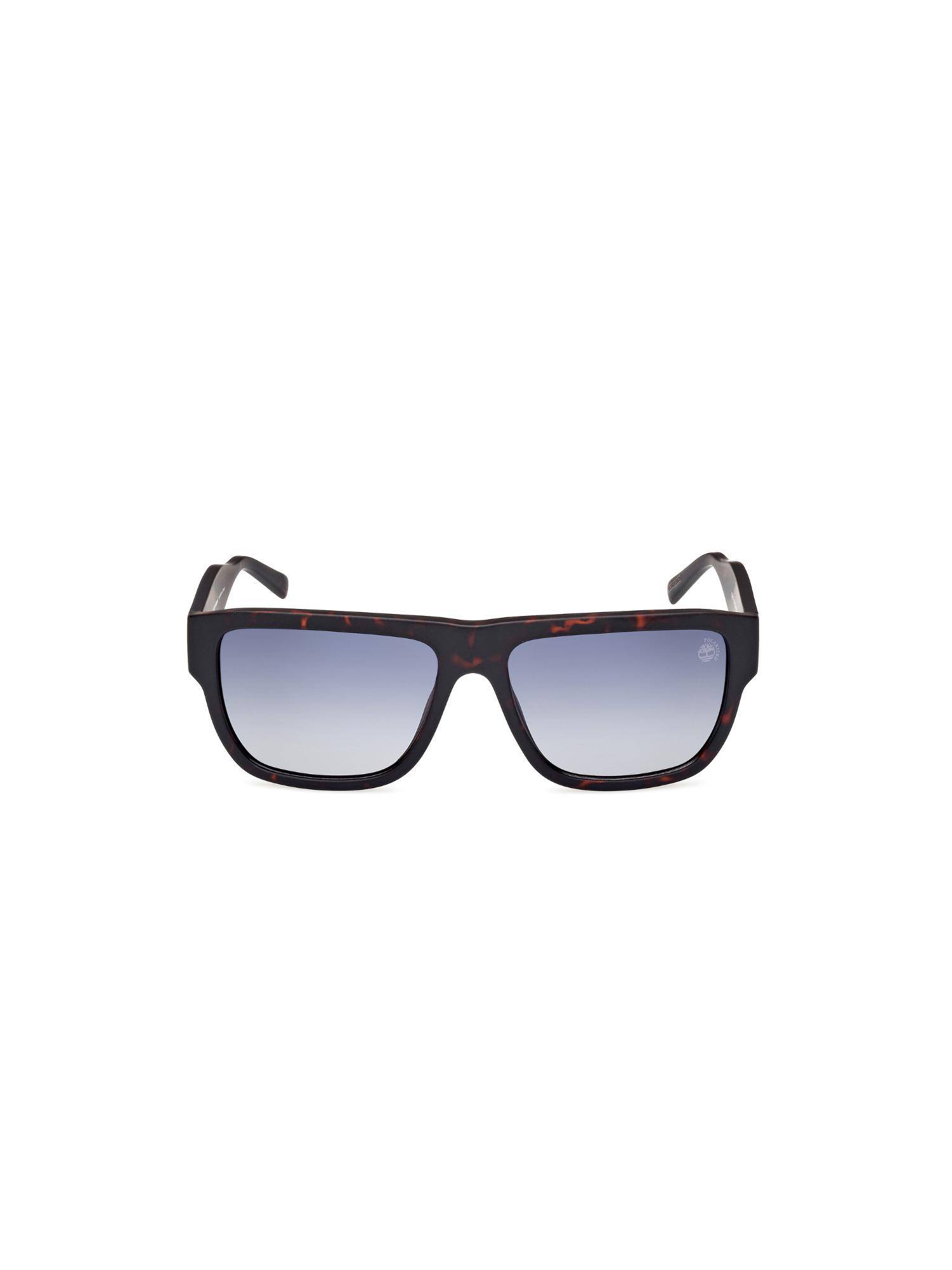 Timberland Brown Acetate Full Rim Rectangle Men Sunglass Grey (58)