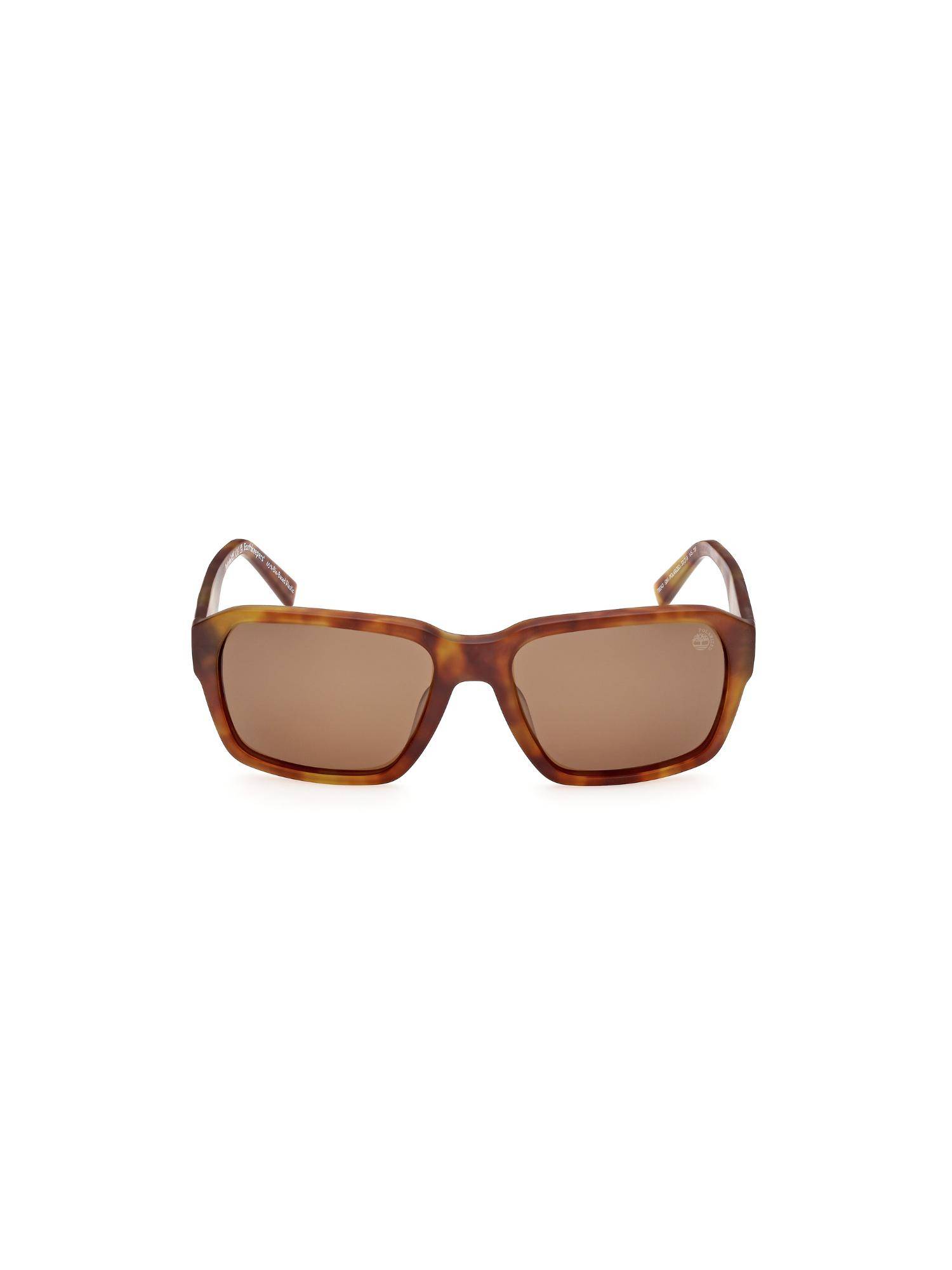 Timberland Brown Acetate Full Rim Square Men Sunglass (57)