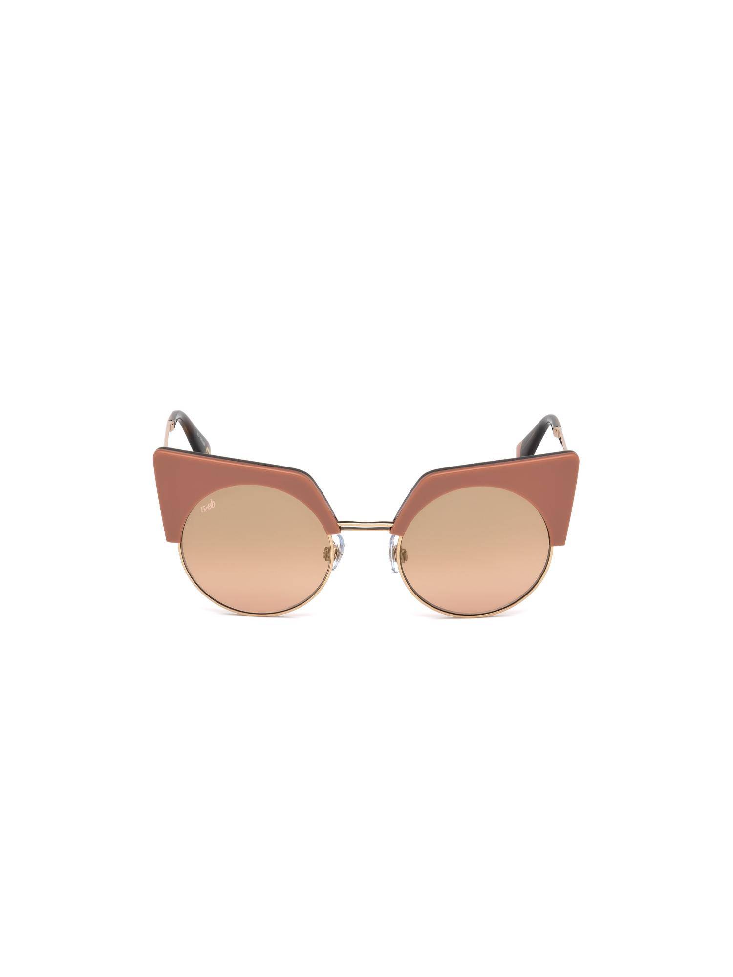 Web Eyewear Pink Metal Full Rim Oval Women Sunglass (49)