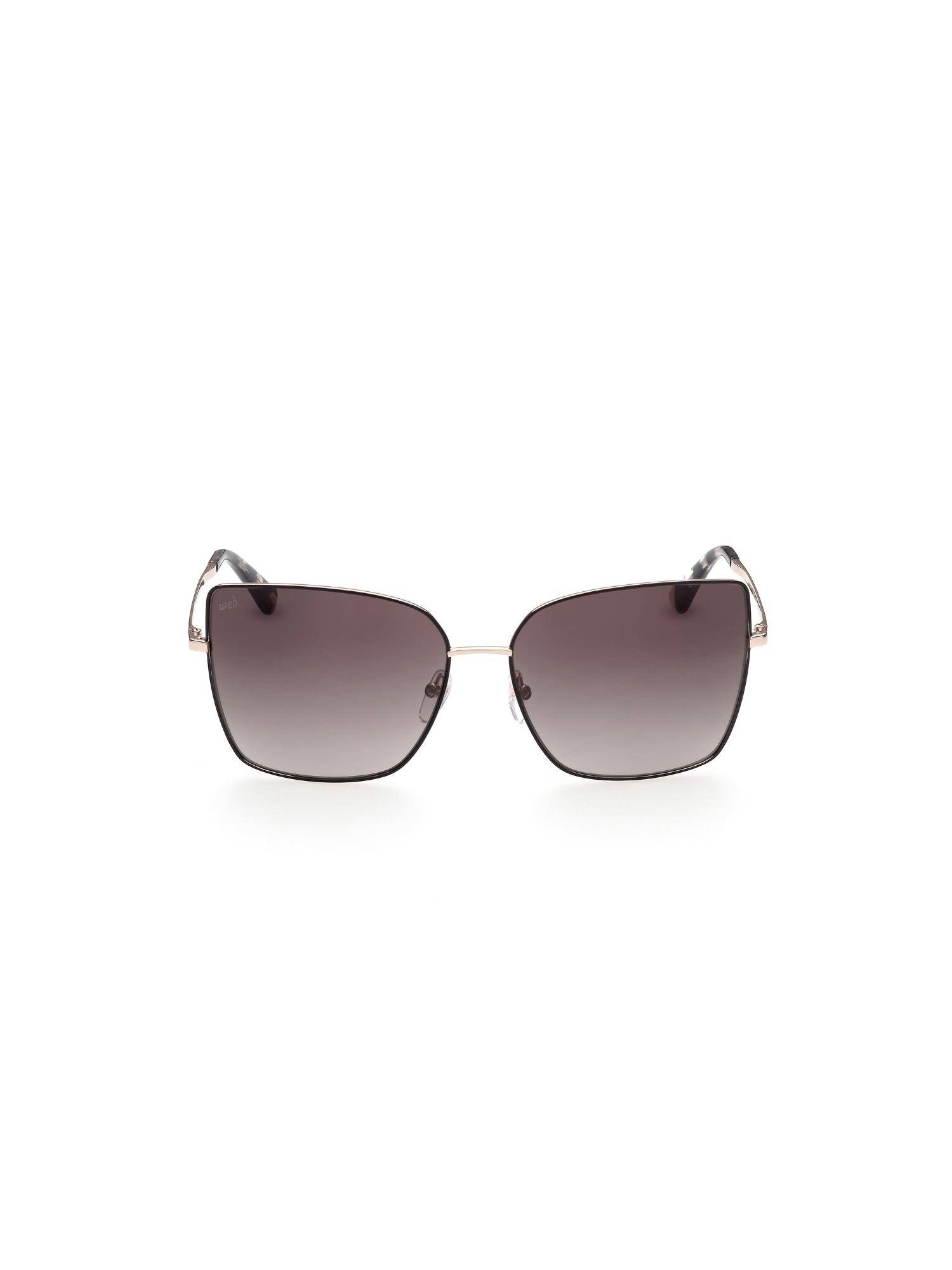 Web Eyewear Black Metal Full Rim Square Women Sunglass Grey (61)