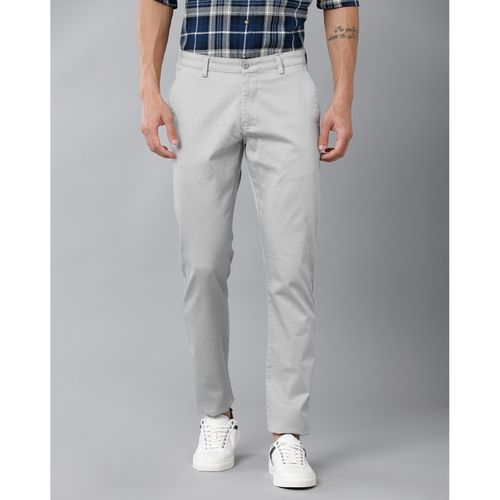 Buy Classic Polo Mens Cotton Solid Slim Fit Grey Color Trouser Online