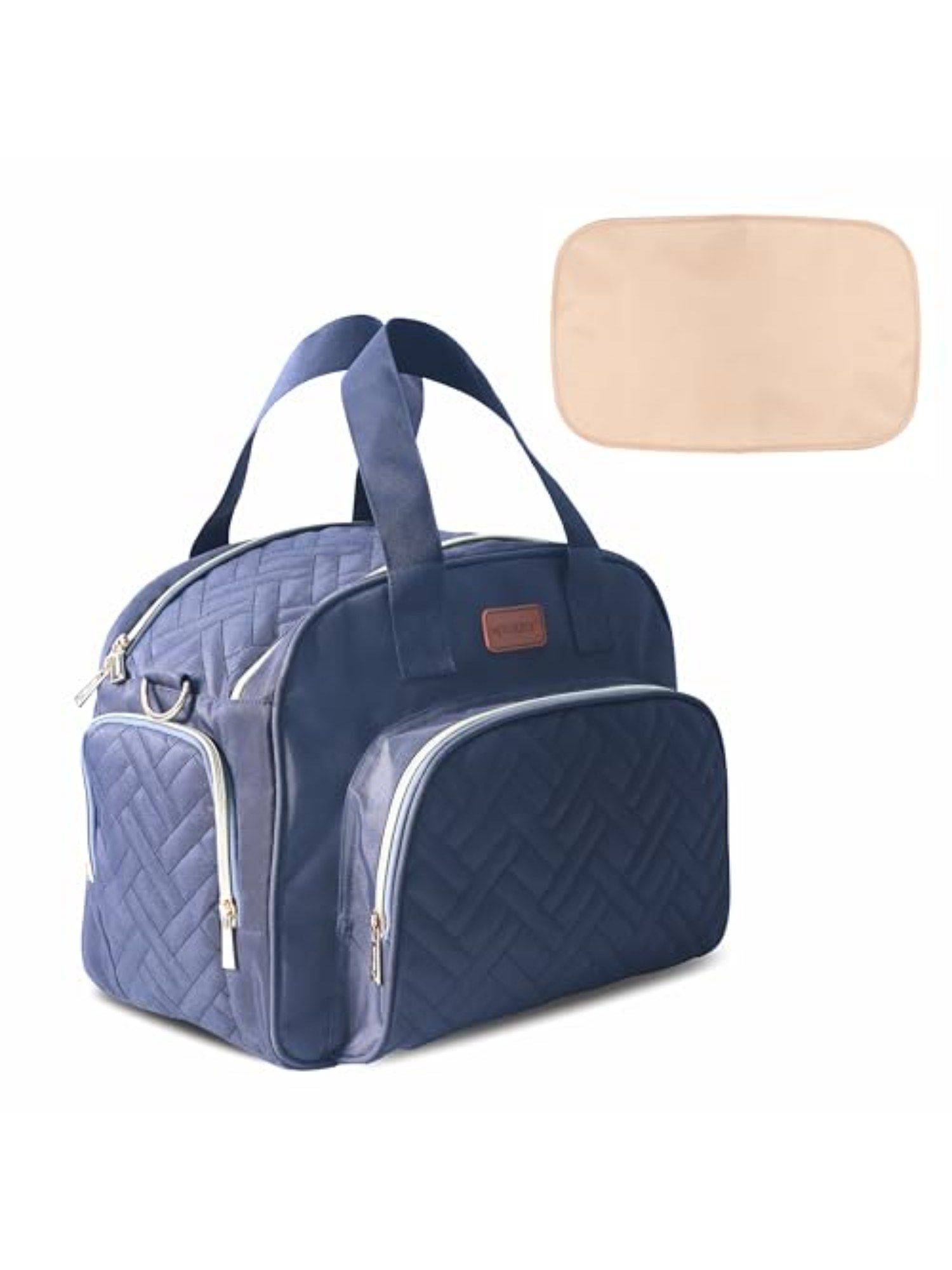 Motherly Quilted Diaper Bag for Mothers for Travel with Changing Mat