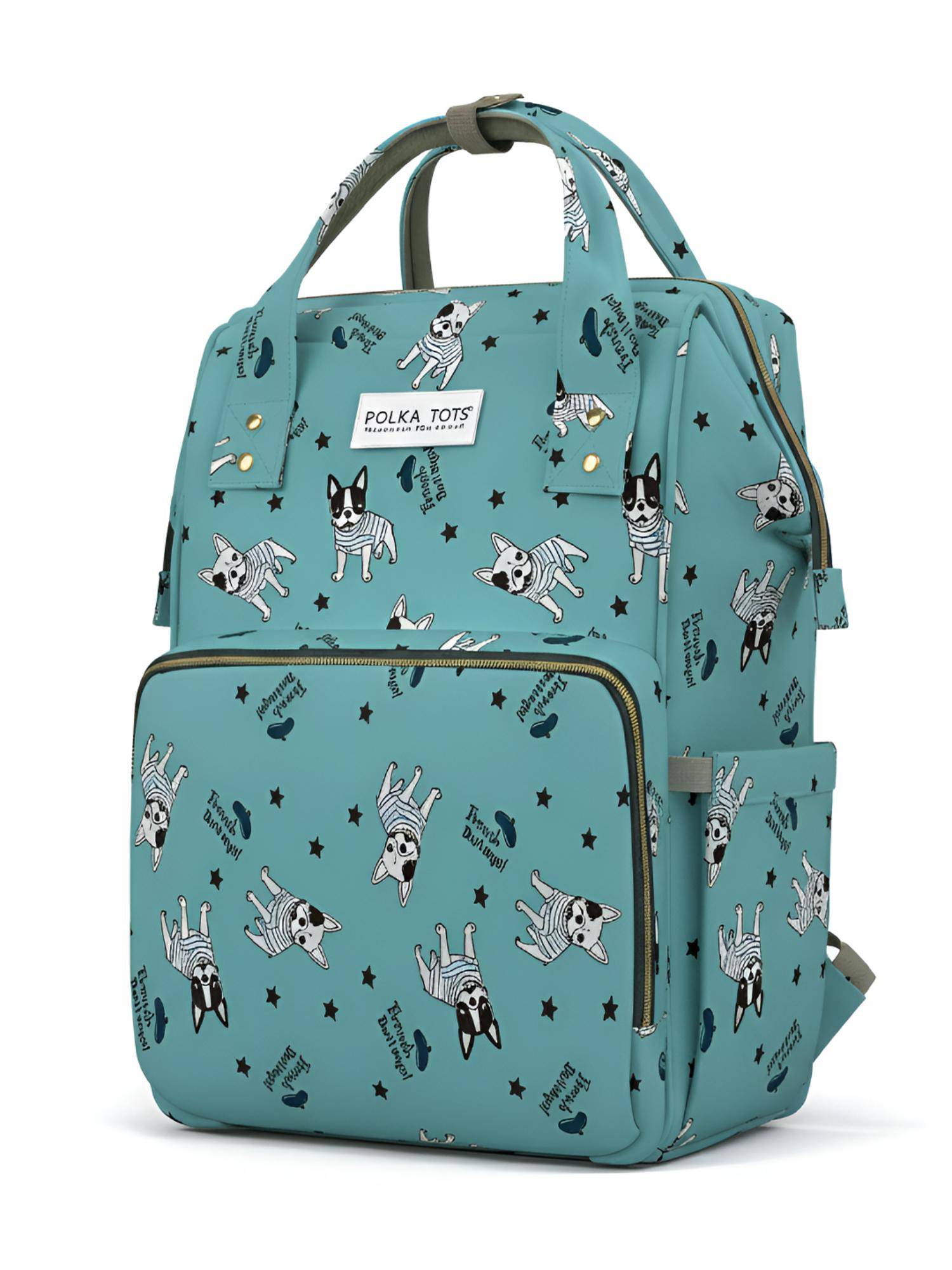Polka Tots Diaper Bag Large Capacity With 17 Pockets For Moms & Dads - Bull Dog