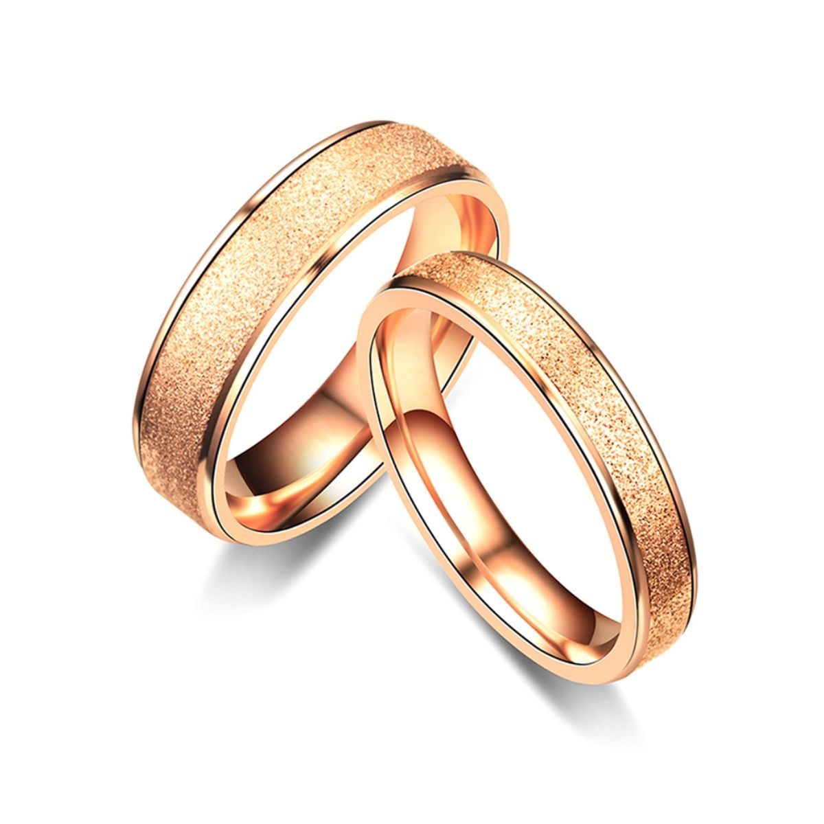 Round 18kt Rose Gold Couple Diamond Band (2 pc), Weight: 12 Gms, Size: Free  Size at best price in Mumbai