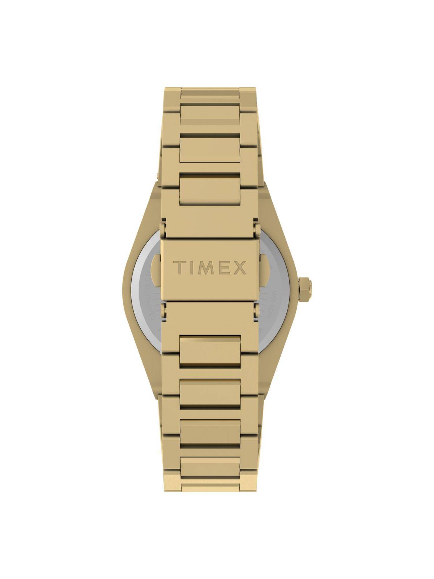 Buy Timex Q Round Gold Dial Analog Women Watch (Tw2Y82000Uj) (M