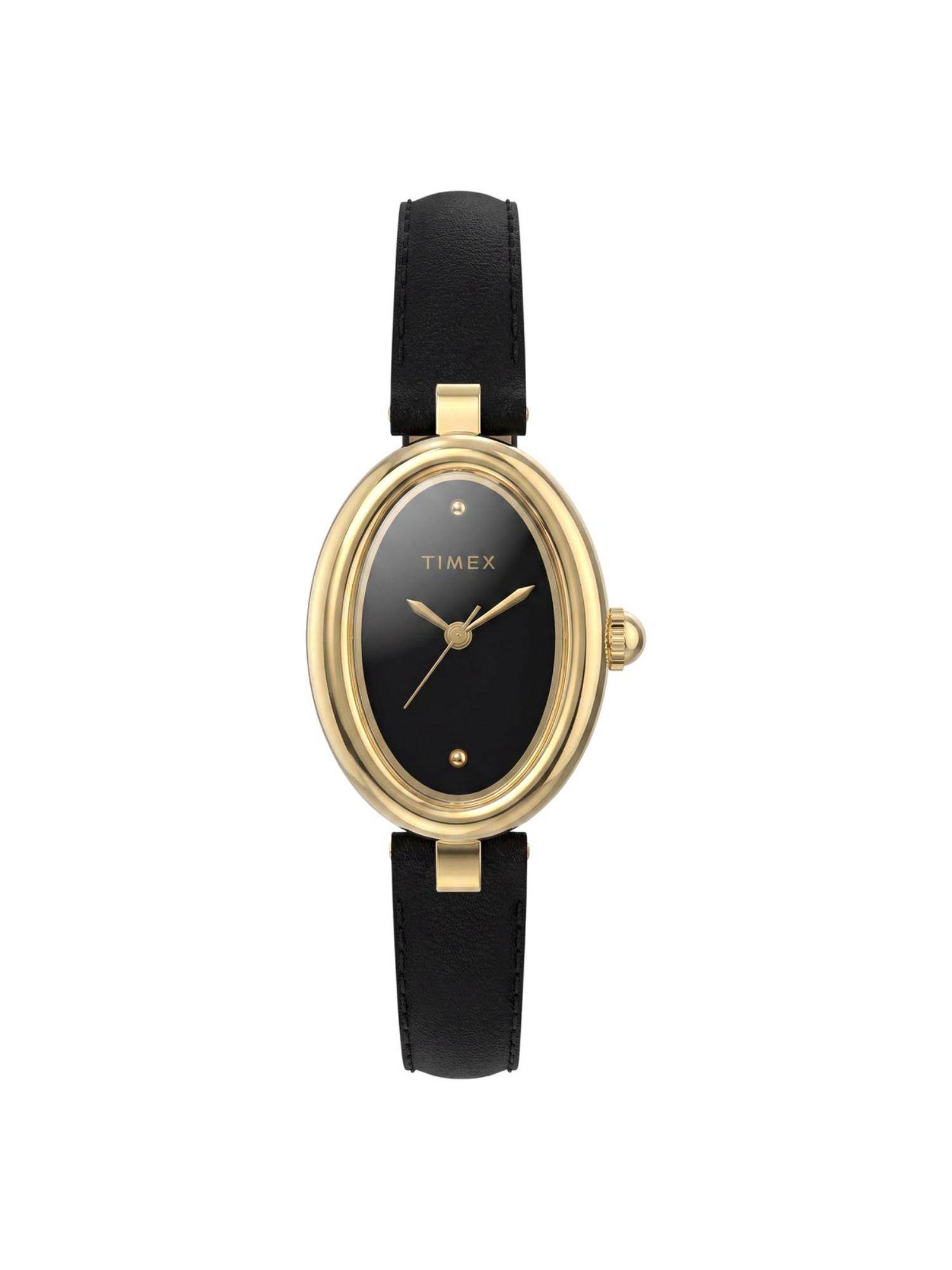 Timex Cavatina Oval Black Dial Analog Women Watch (Tw2Y86300Uj) (M)