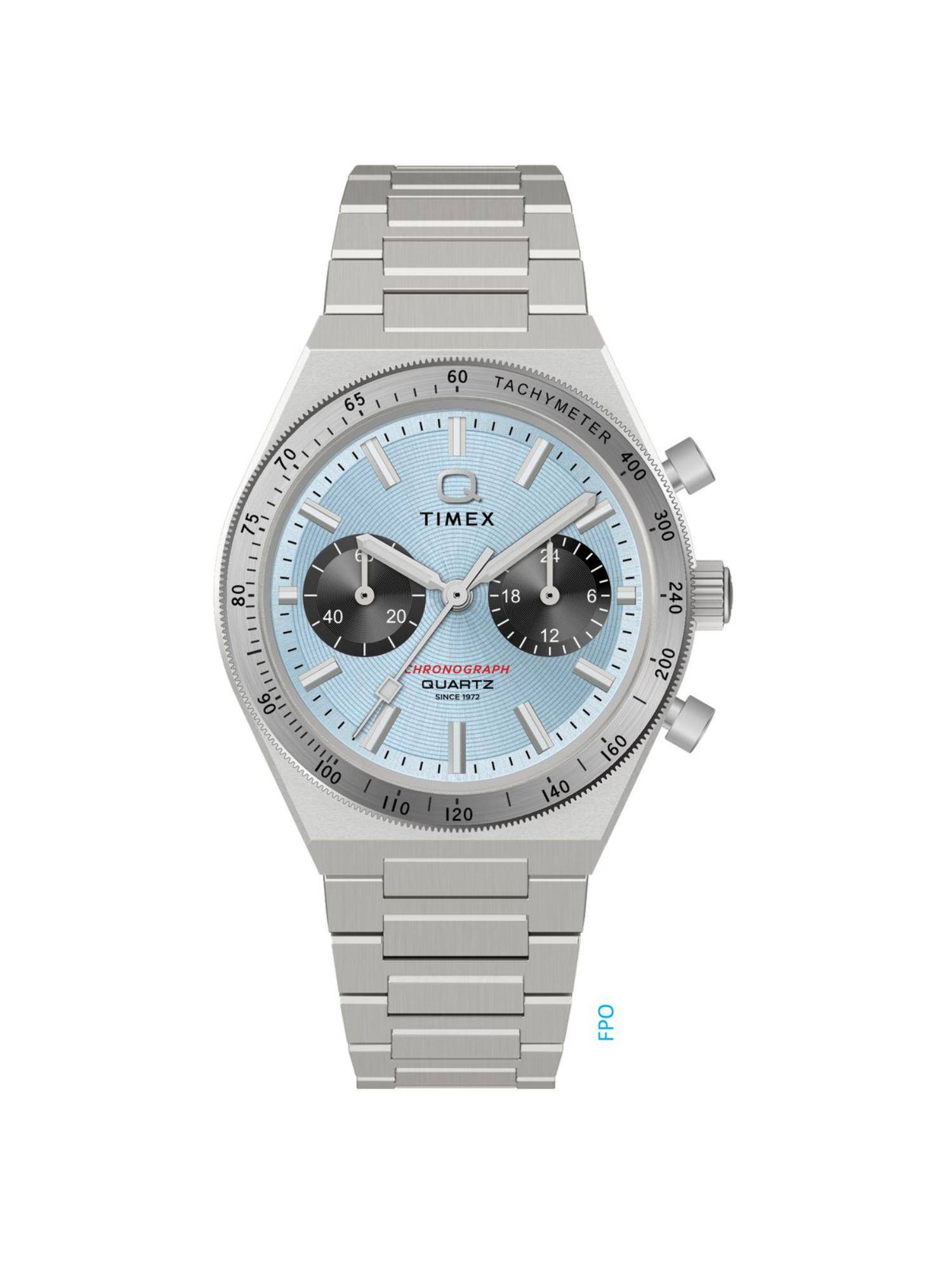 Timex Q Round Blue Dial Analog Unisex Watch (Tw2Y92400Uj) (M)
