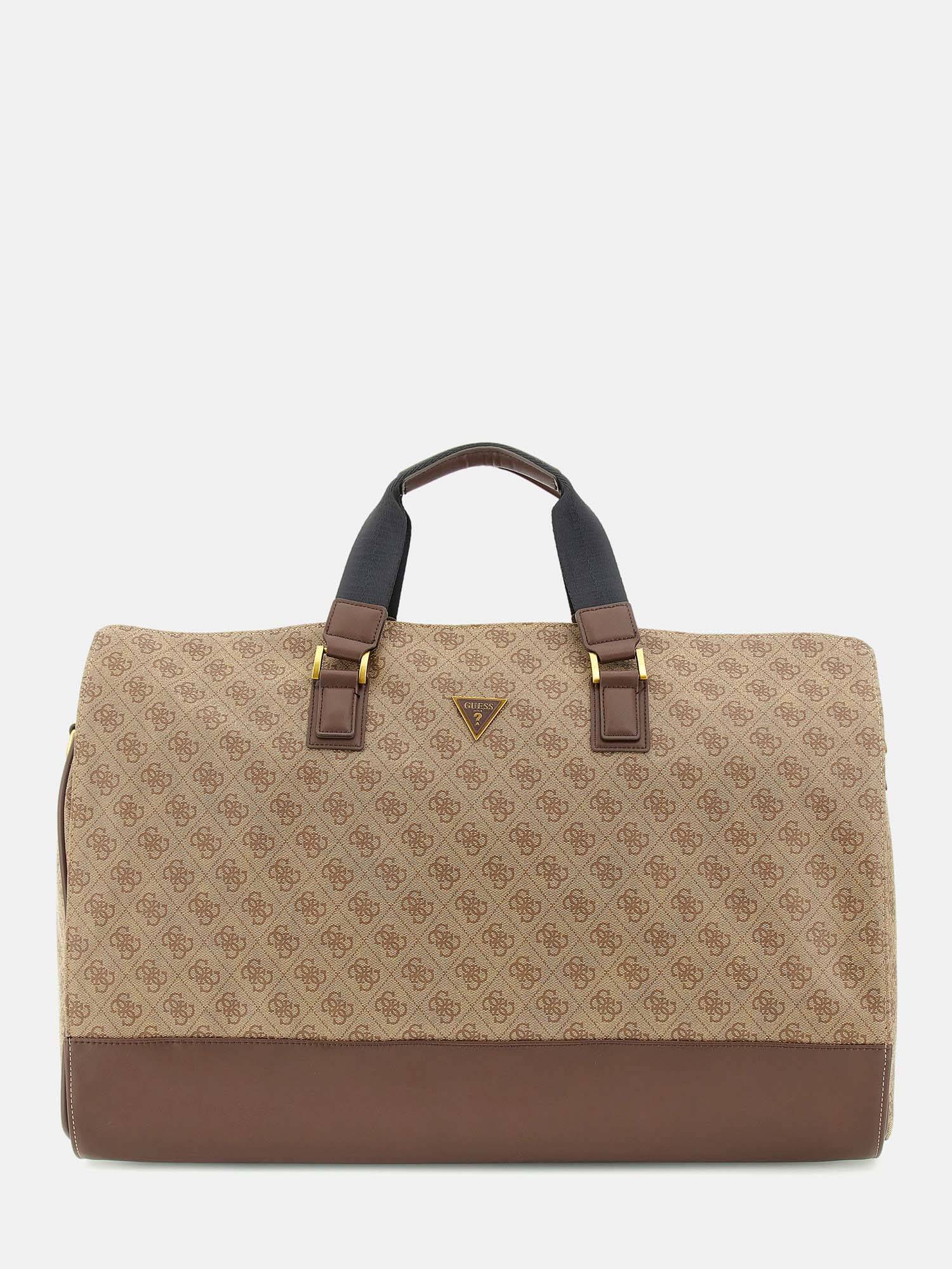 Guess Beige PU Printed MEN Duffle Bag