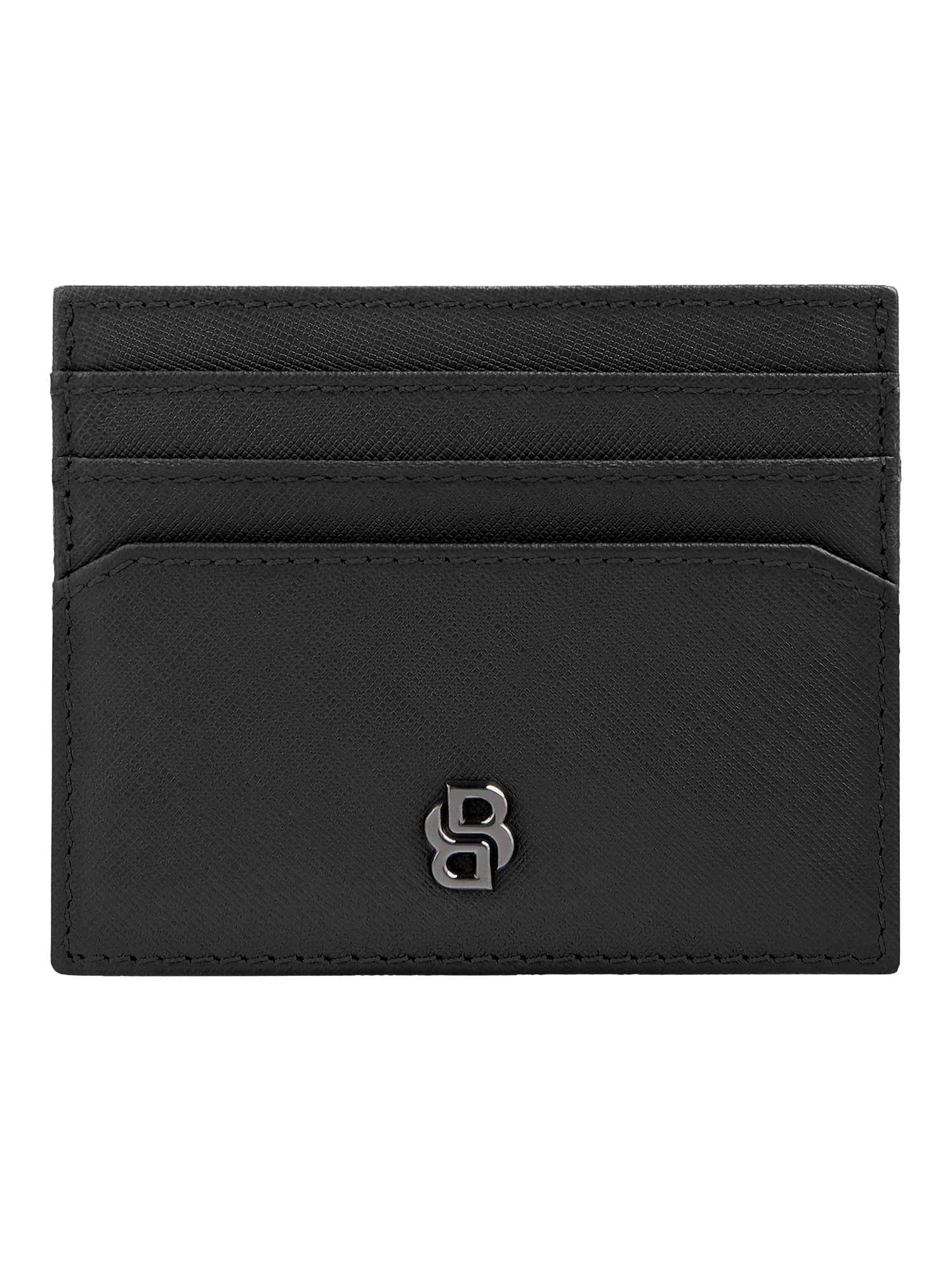 Hugo Boss Card holder Double B Saffiano Black