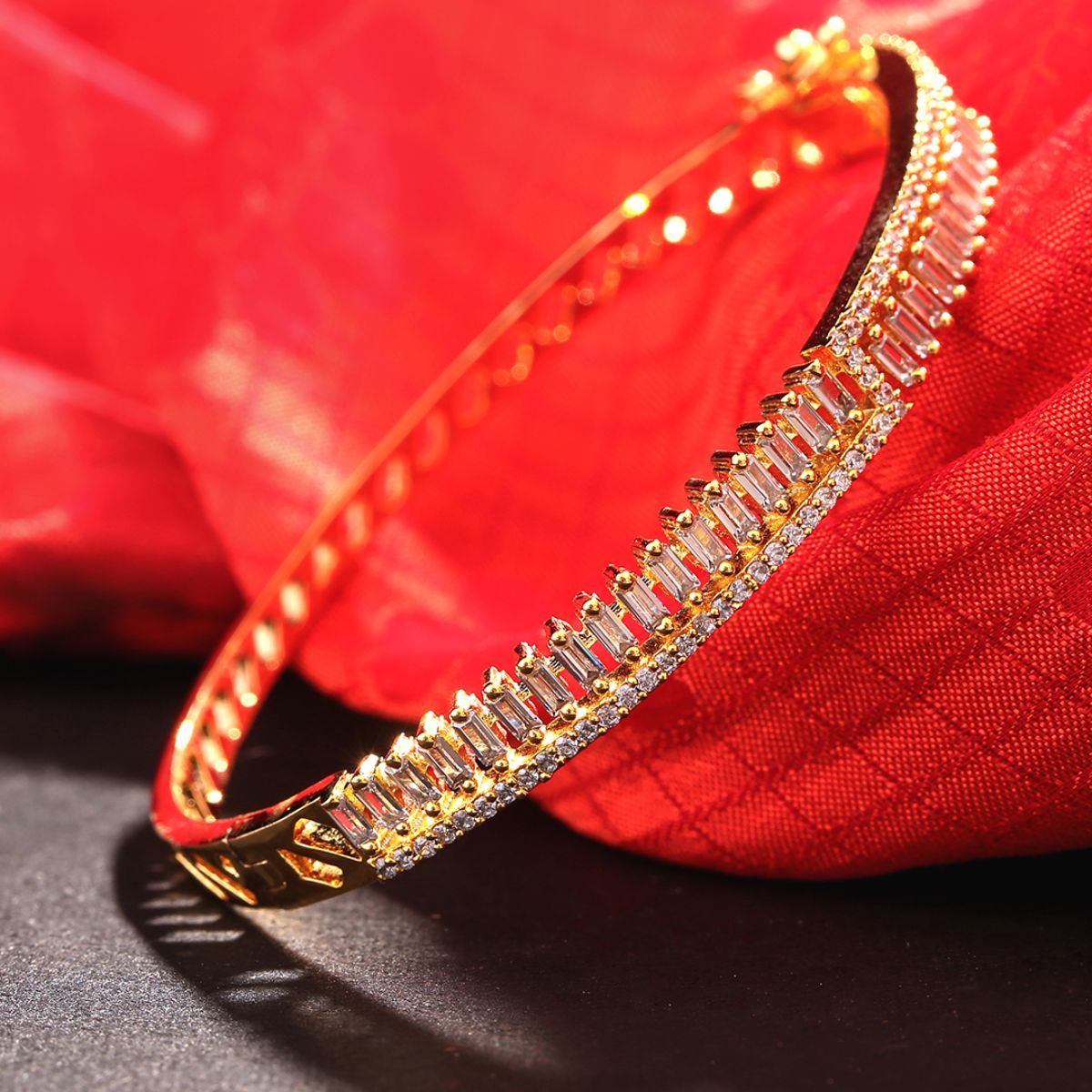 LAIDA GoldPlated ADStudded Handcrafted Bangle Style Bracelet Buy