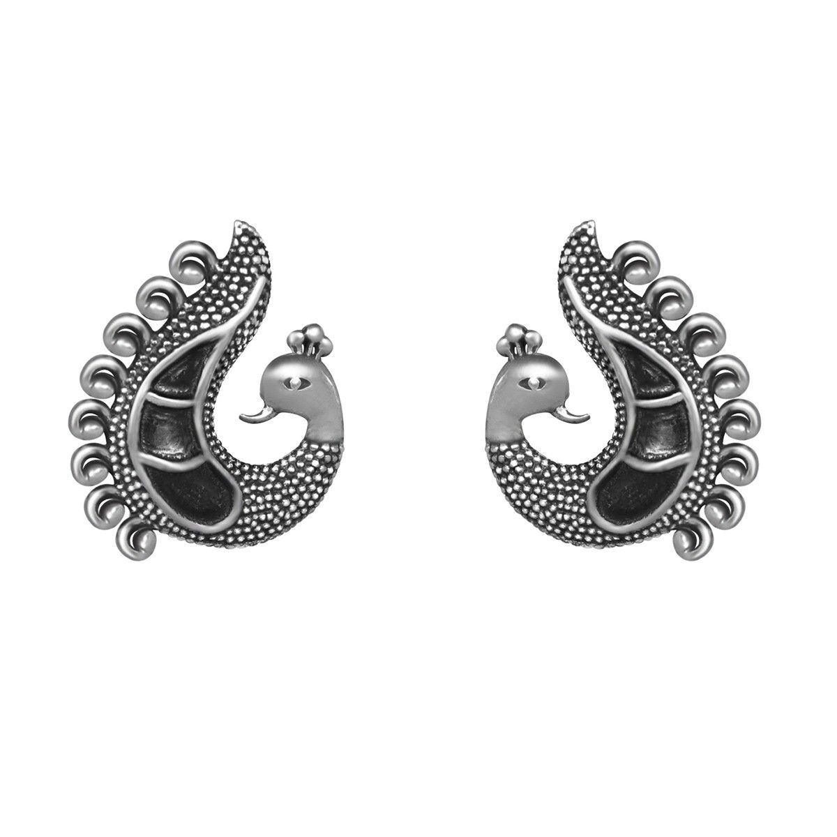 Giva 925 Oxidised Silver Peacock Earrings For Women Buy Giva 925