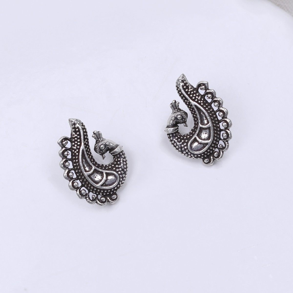 Giva 925 Oxidised Silver Peacock Earrings For Women Buy Giva 925