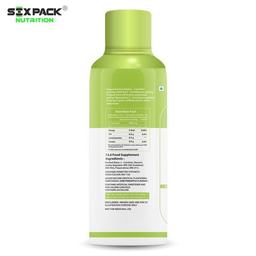 l acetil carnitina Buy Six Pack Nutrition L-carnitine 3000mg - Burn Fat For Energy - Weight  Loss Drink