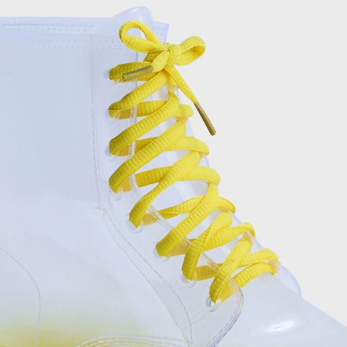 Buy MIXT by Nykaa Fashion Transparent Yellow Lace Up Round Toe