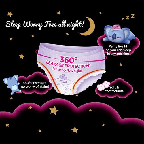 Buy WHISPER BINDAZZZ NIGHT PERIOD PANTY PANTIES PACK OF 2 Online at Low  Prices in India 
