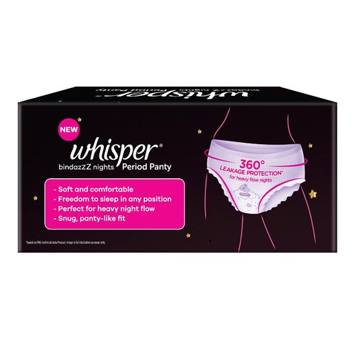 Buy Whisper Bindazzz Nights Period Panty Online at Best Price of Rs 149 -  bigbasket
