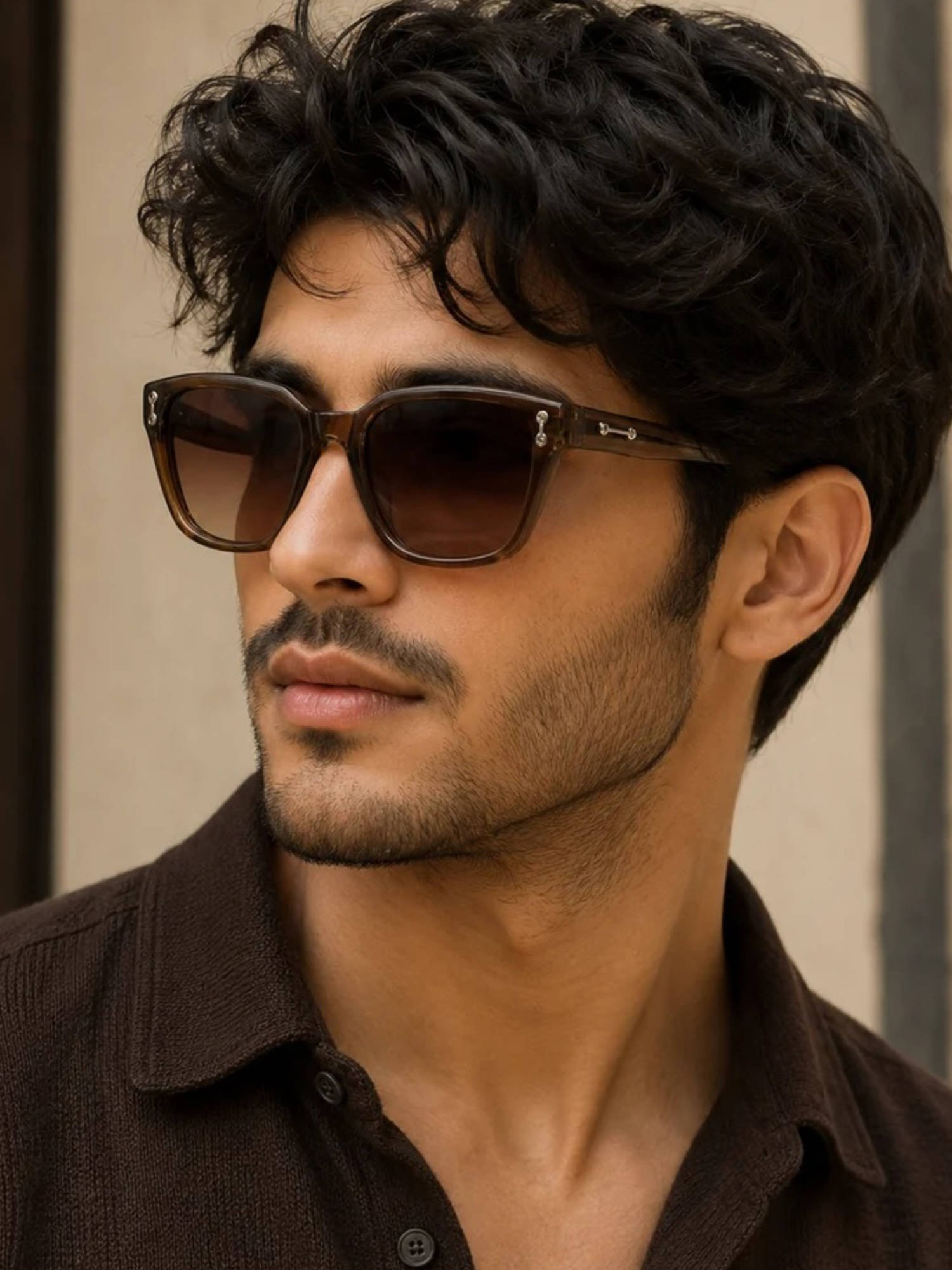 Zaadran Unisex UV Protection Brown Lens Sunglasses (Iconic Havana-Brwn) (54)