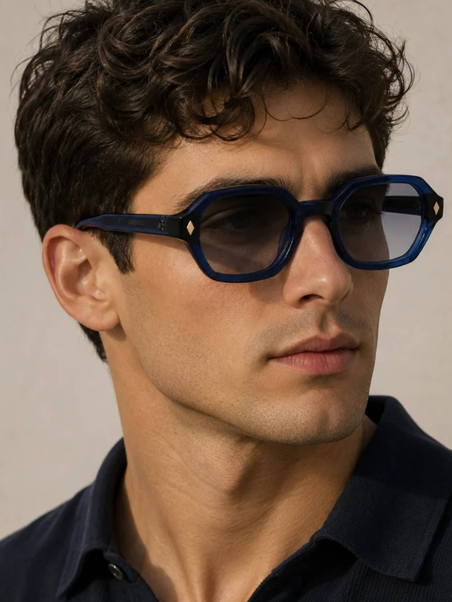 Zaadran Unisex UV Protection Blue Lens Sunglasses (Milano-Brown) (54)