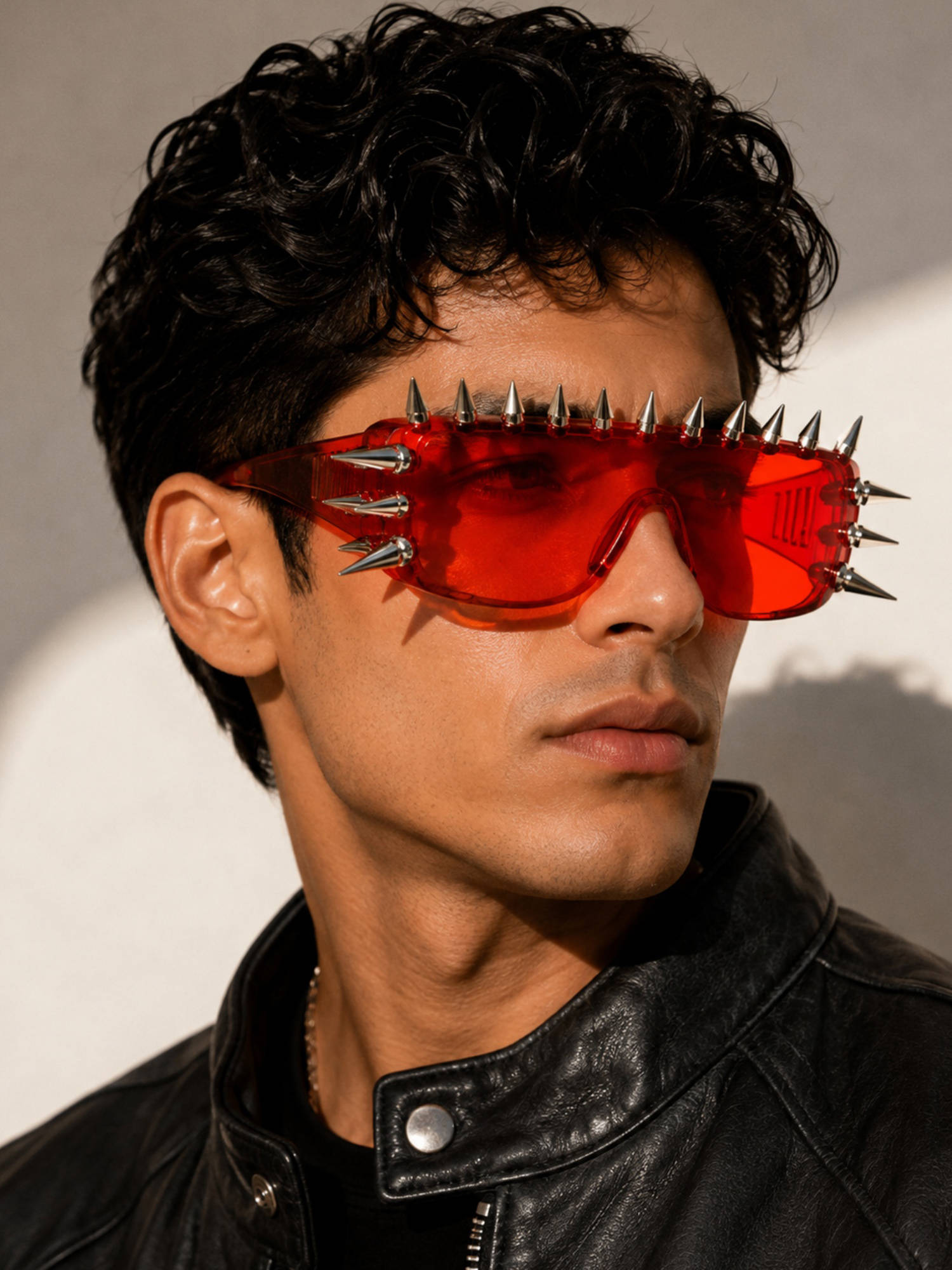 Zaadran Unisex UV Protection Red Lens Sunglasses (Panama-Pink T) (54)