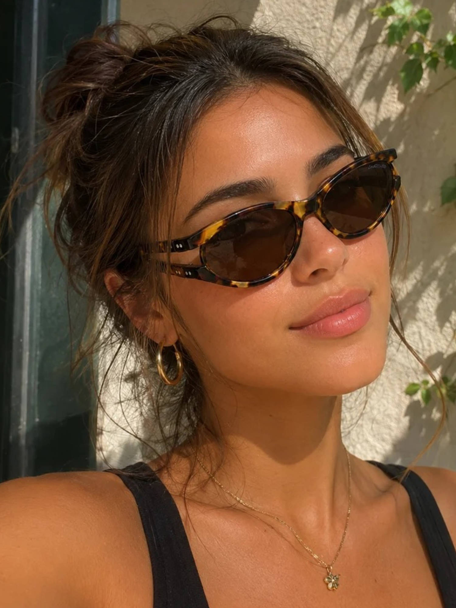 Zaadran Women UV Protection Brown Lens Sunglasses (Panthr Reglia-Brown) (56)
