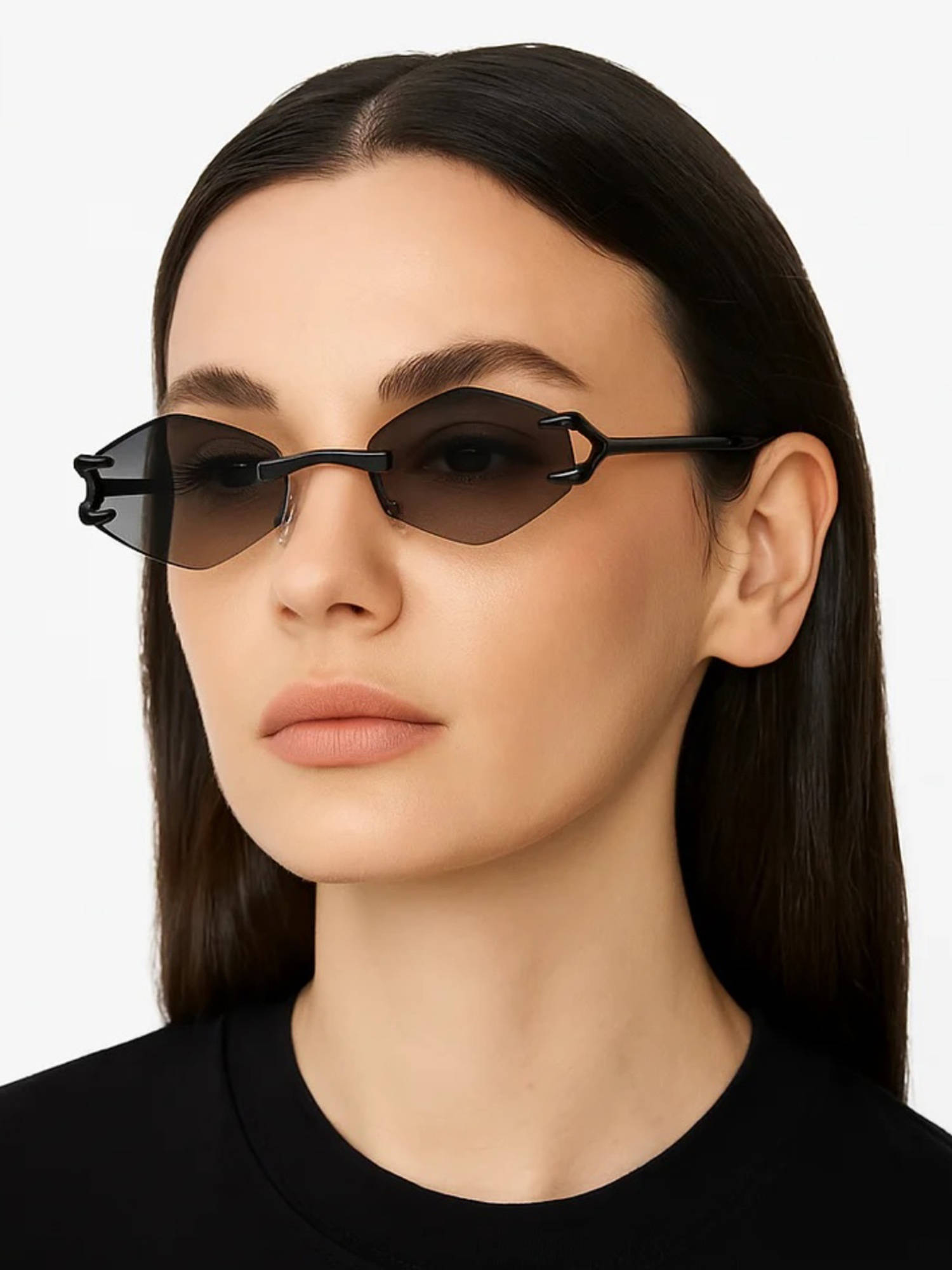 Zaadran Women UV Protection Grey Lens Sunglasses (Regent-Panthr T) (58)
