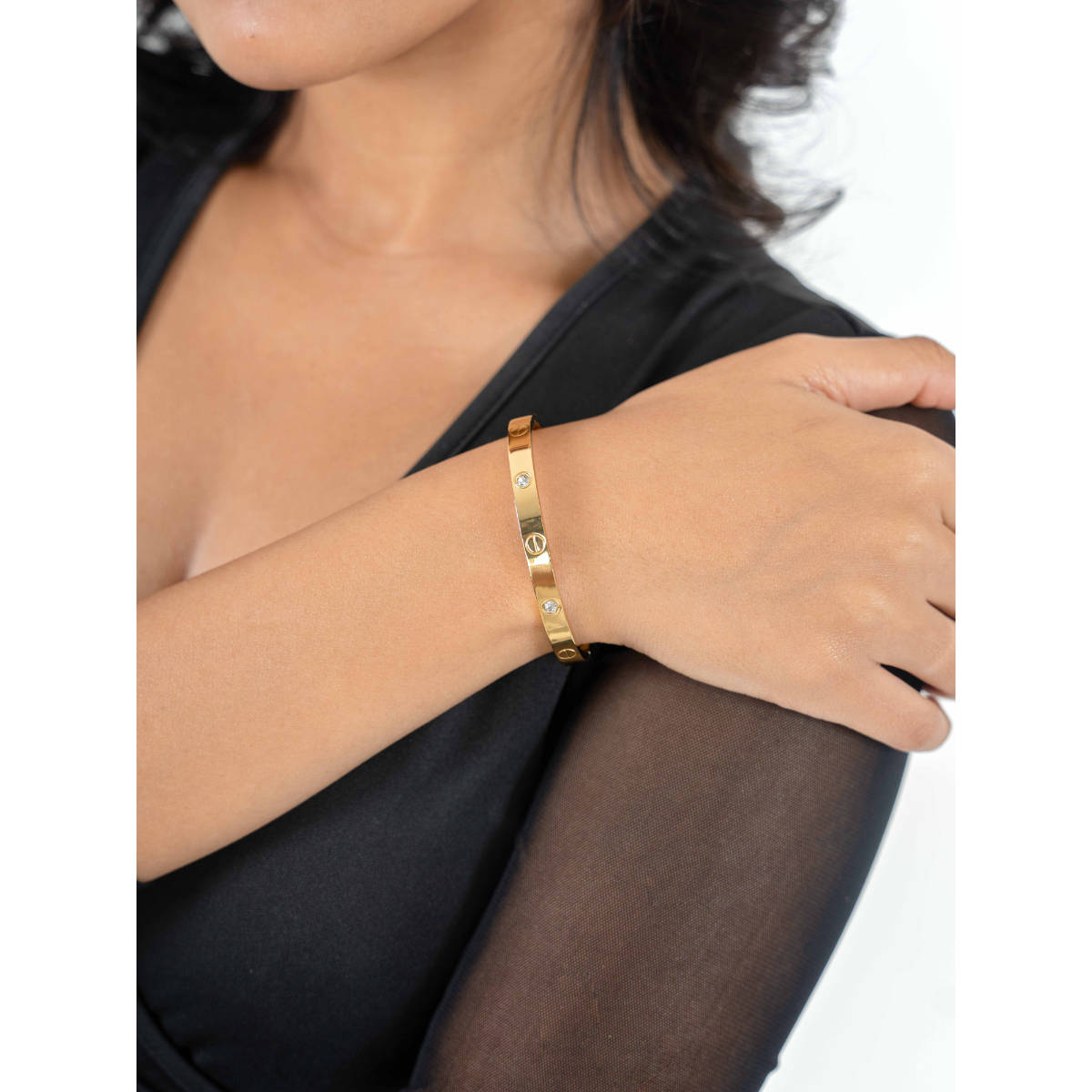 Johori White Brass Stones Bracelet