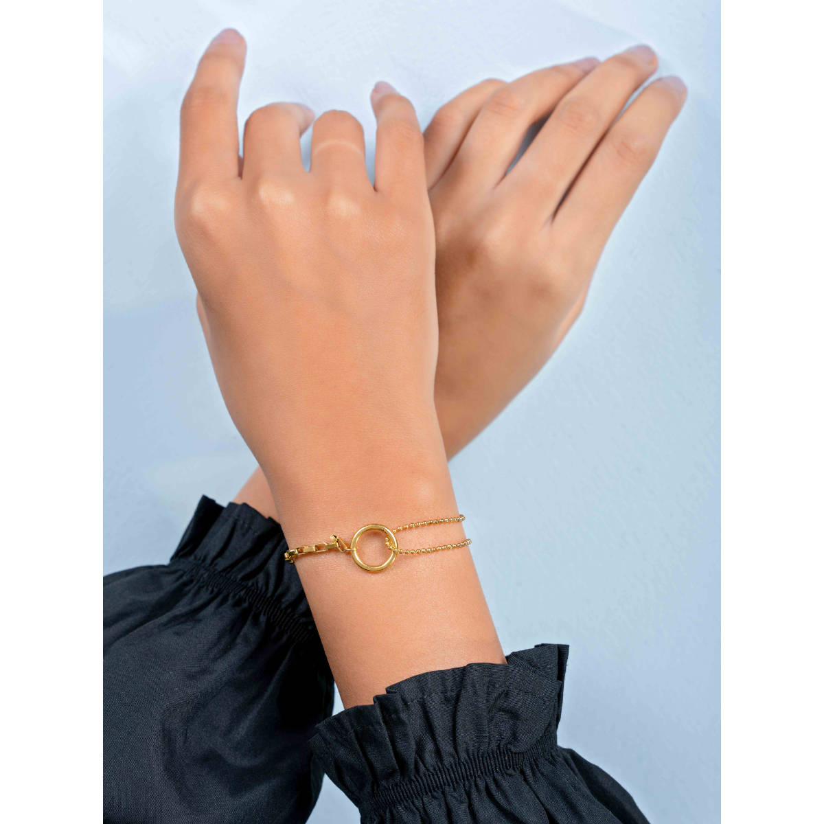Johori Gold Brass Statement Bracelet