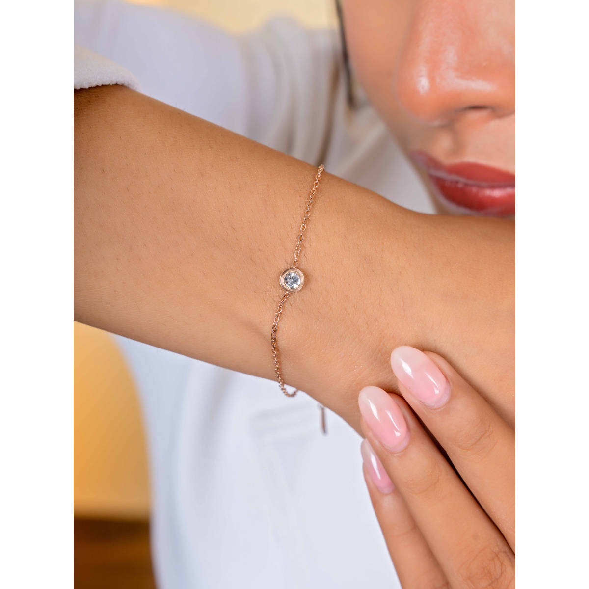 Johori White Brass Stones Bracelet