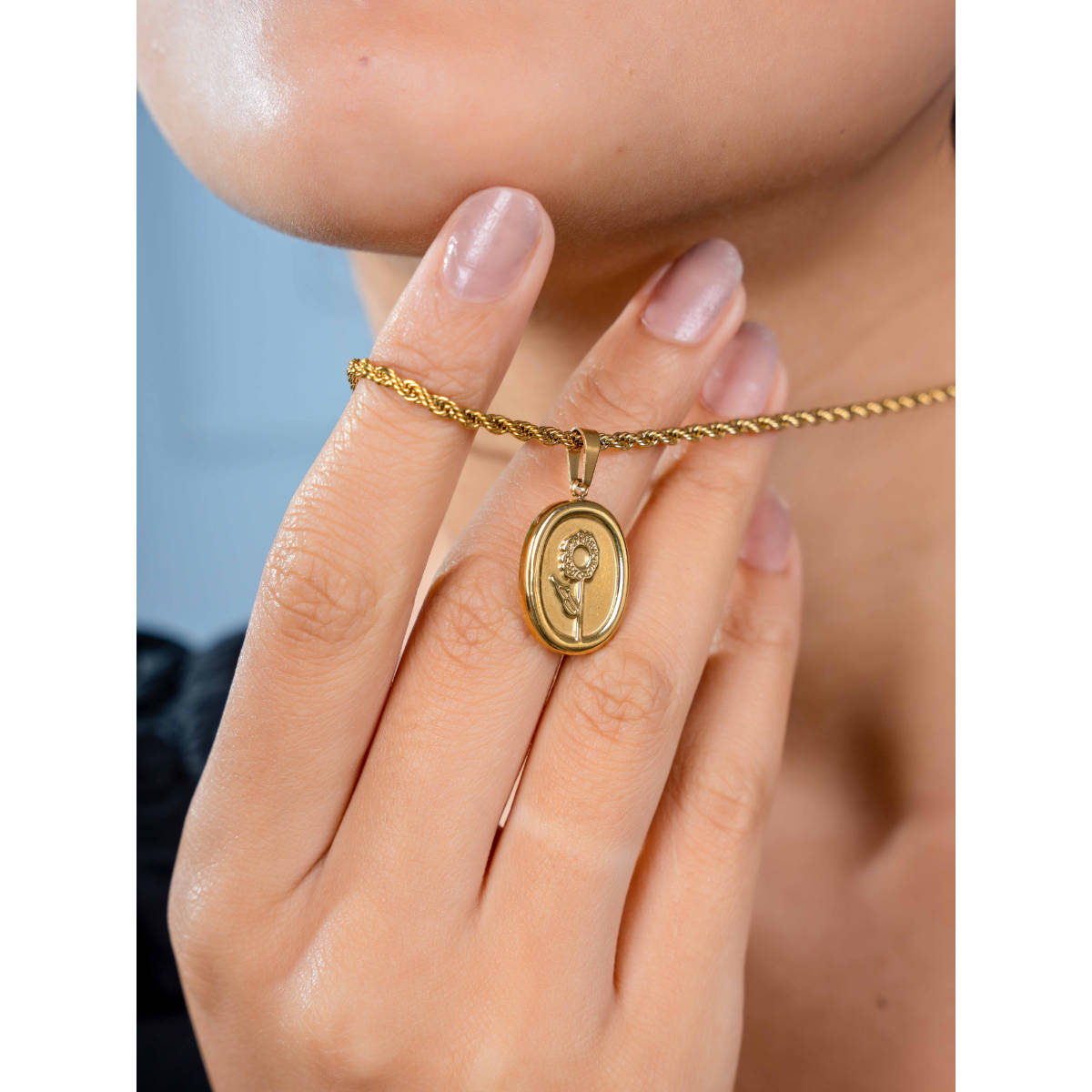 Johori Gold Brass Statement Necklace