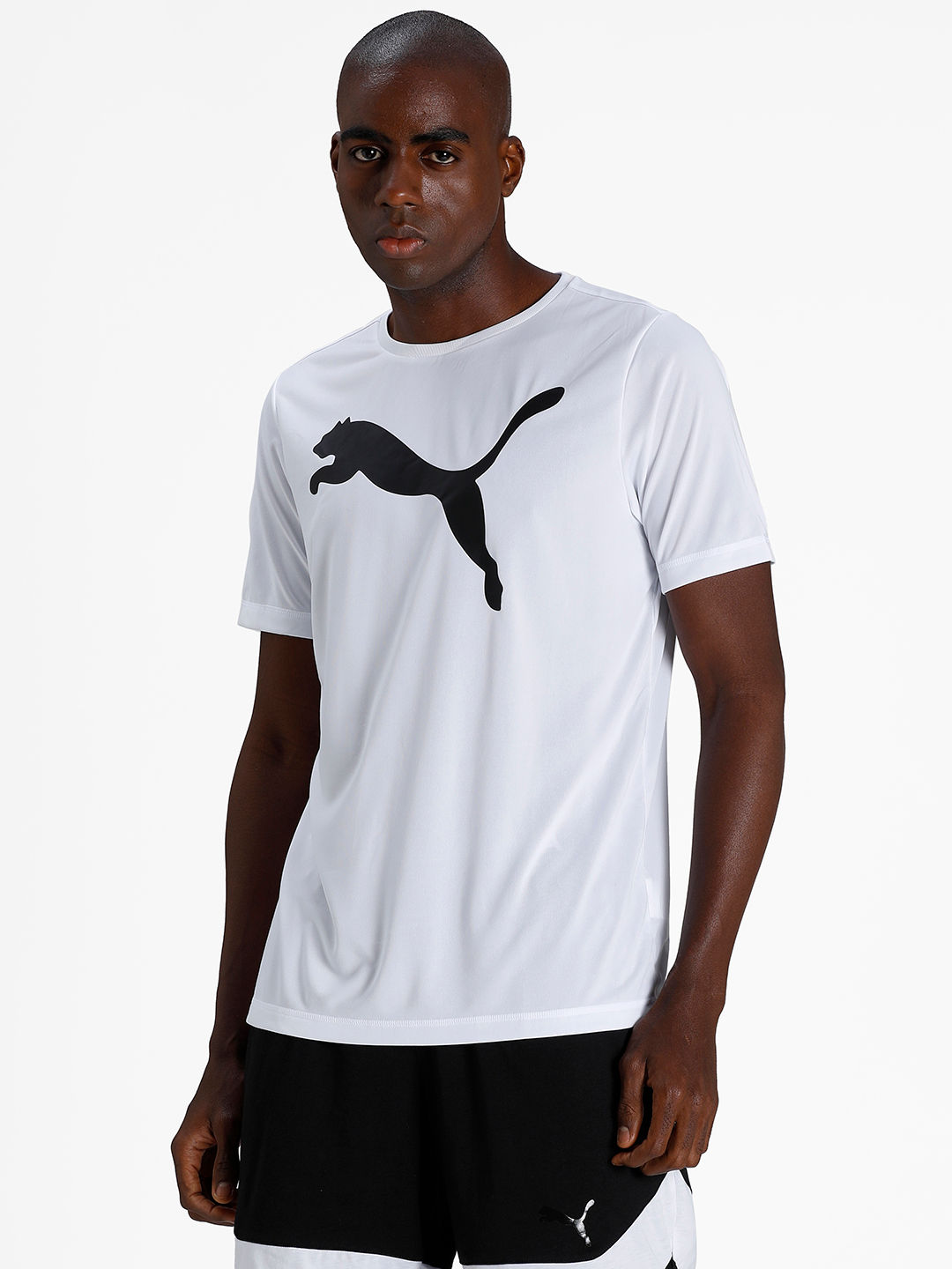 Buy Puma Active Big Logo White Mens Sports T-shirt Online