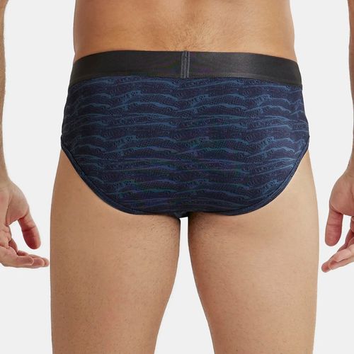 Buy Jockey IC29 Mens Tactel Microfibre Printed Brief with Moisture Move  Treatment-Blue Online