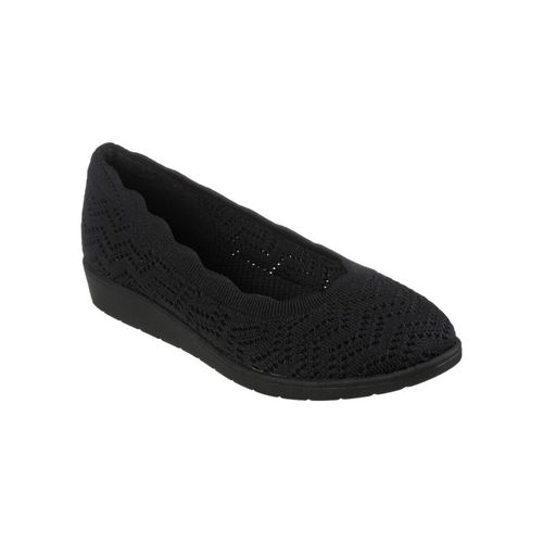 SKECHERS CLEO FLEX WEDGE NEW DAYS Black Modern Comfort Slip-On (UK 2)
