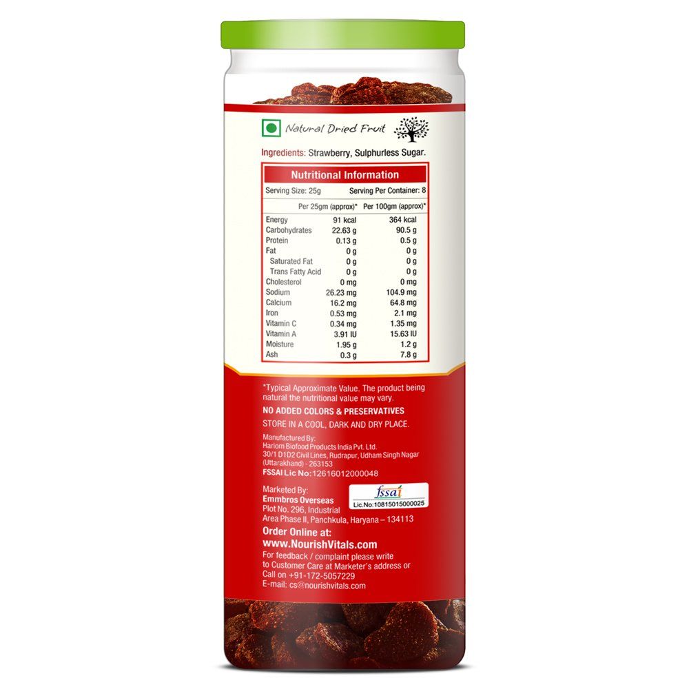 Nourish Vitals Strawberry Dried Fruit (Dehydrated Fruits) Buy Nourish