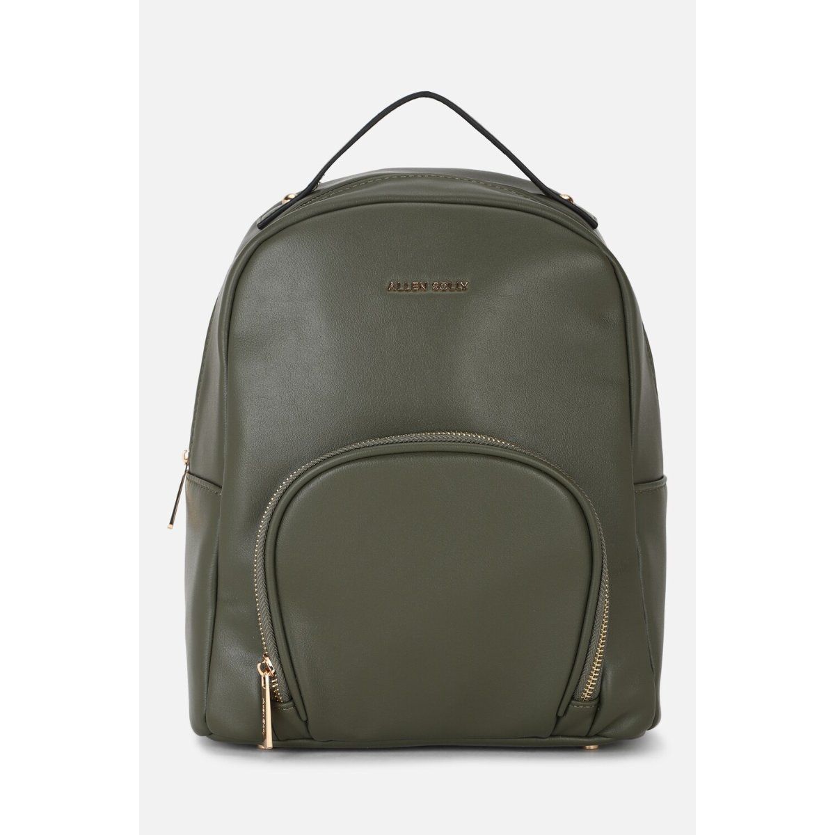 Buy Allen Solly Women Olive Solid Casual Backpack Online