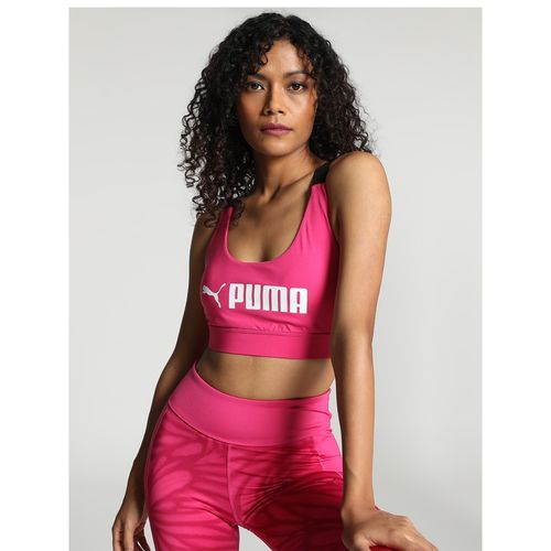 Buy Puma Mid Impact Fit Women Pink Sports Bra Online