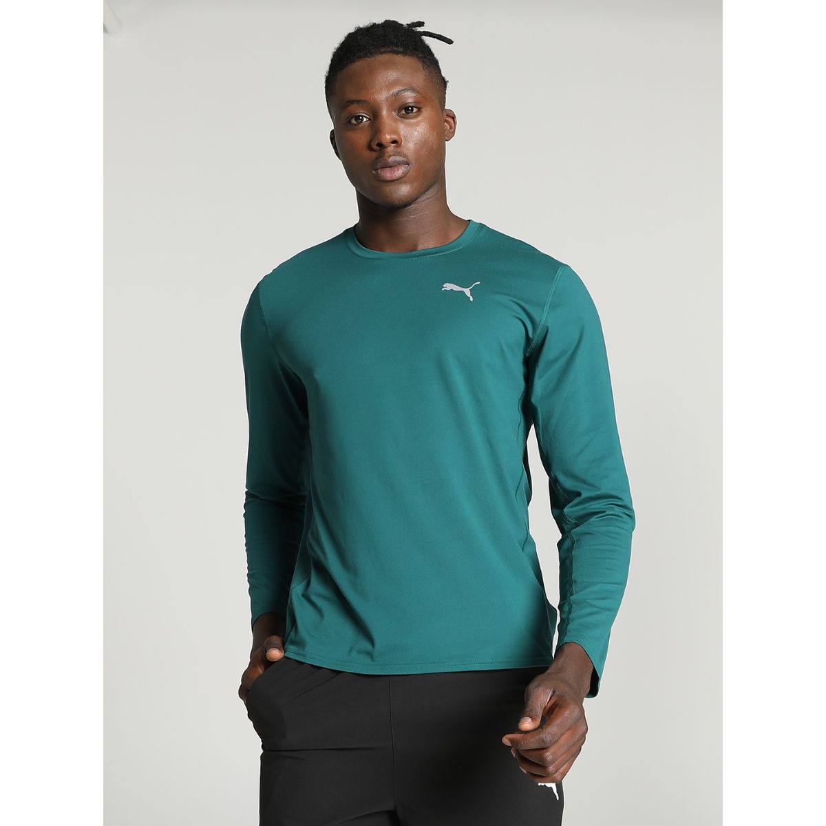 Teal puma sale shirt