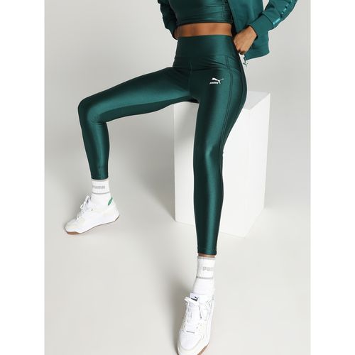 Buy Puma T7 High Waist Shiny Women Green Tights Online