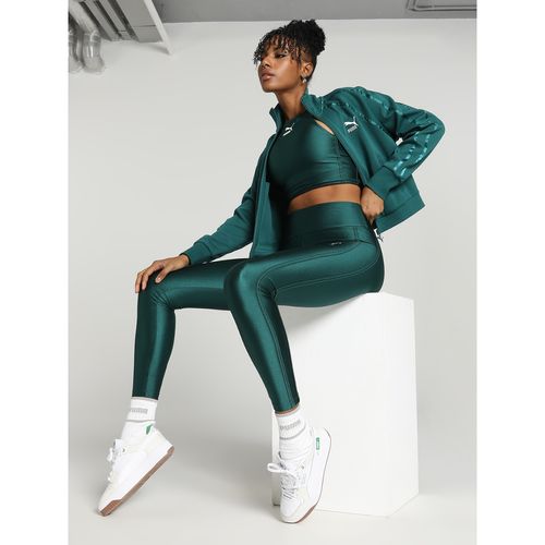 Buy Puma T7 High Waist Shiny Women Green Tights Online