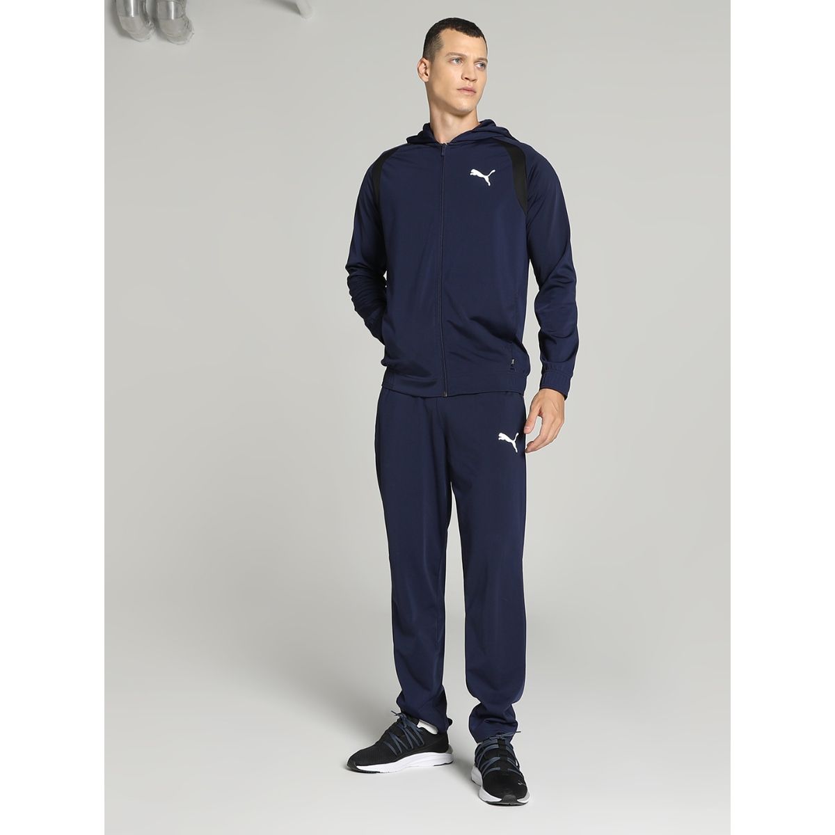 Navy on sale puma tracksuit