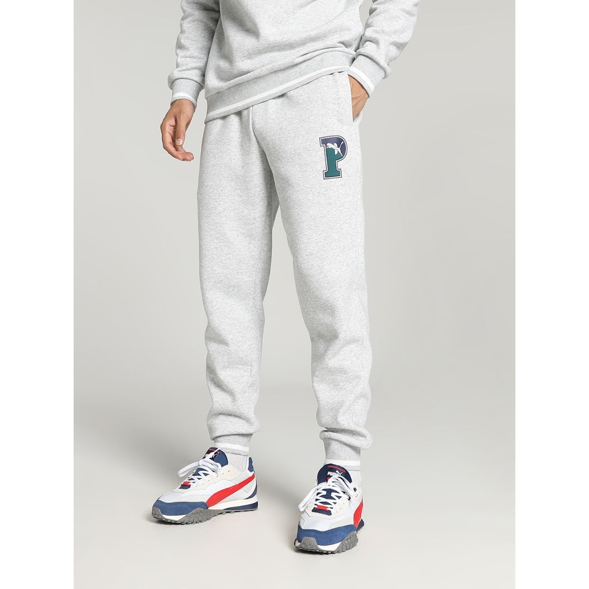 Puma grey sweatpants outlet mens