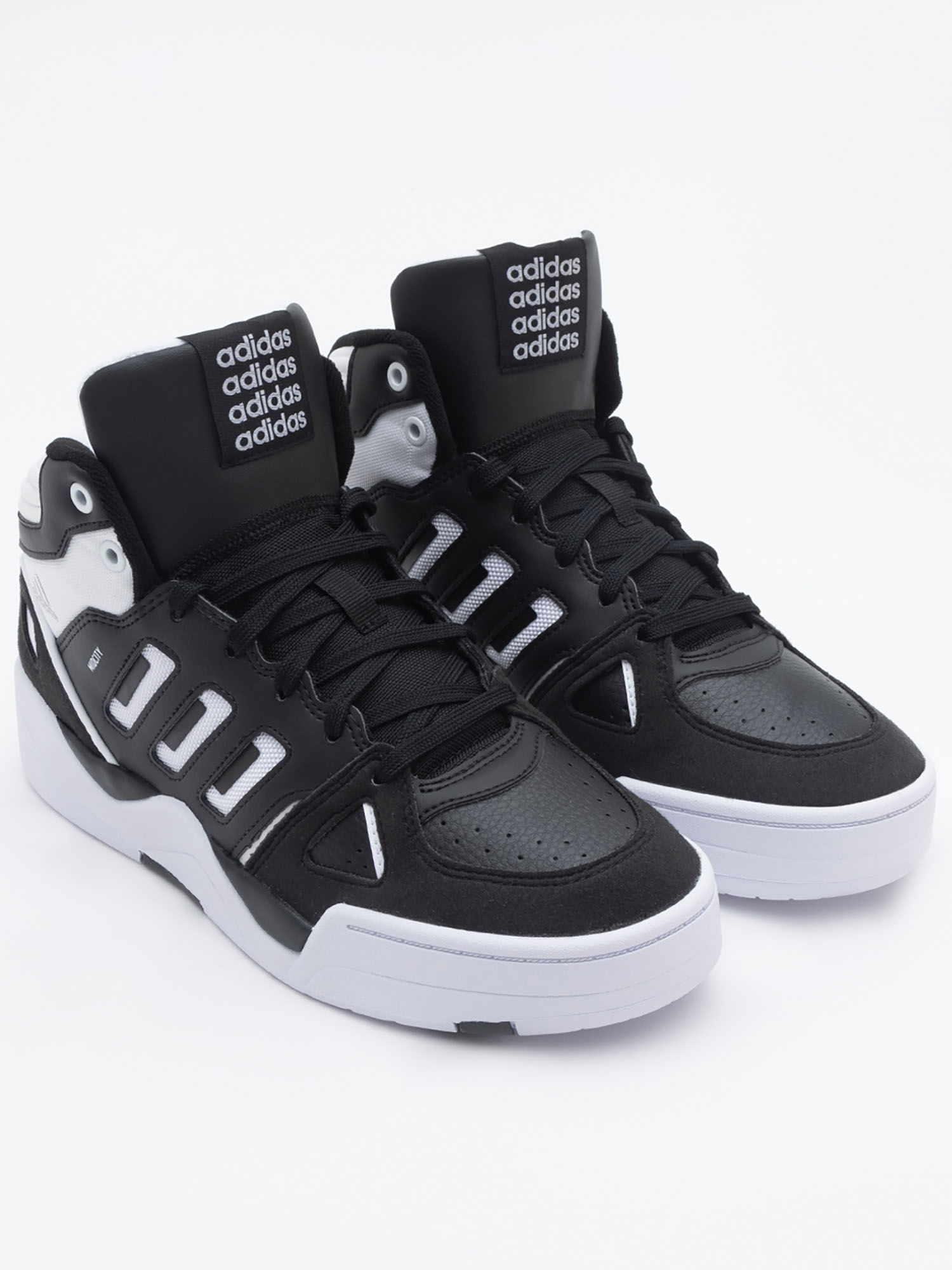 adidas Midcity Mid Black Basketball Shoes (UK