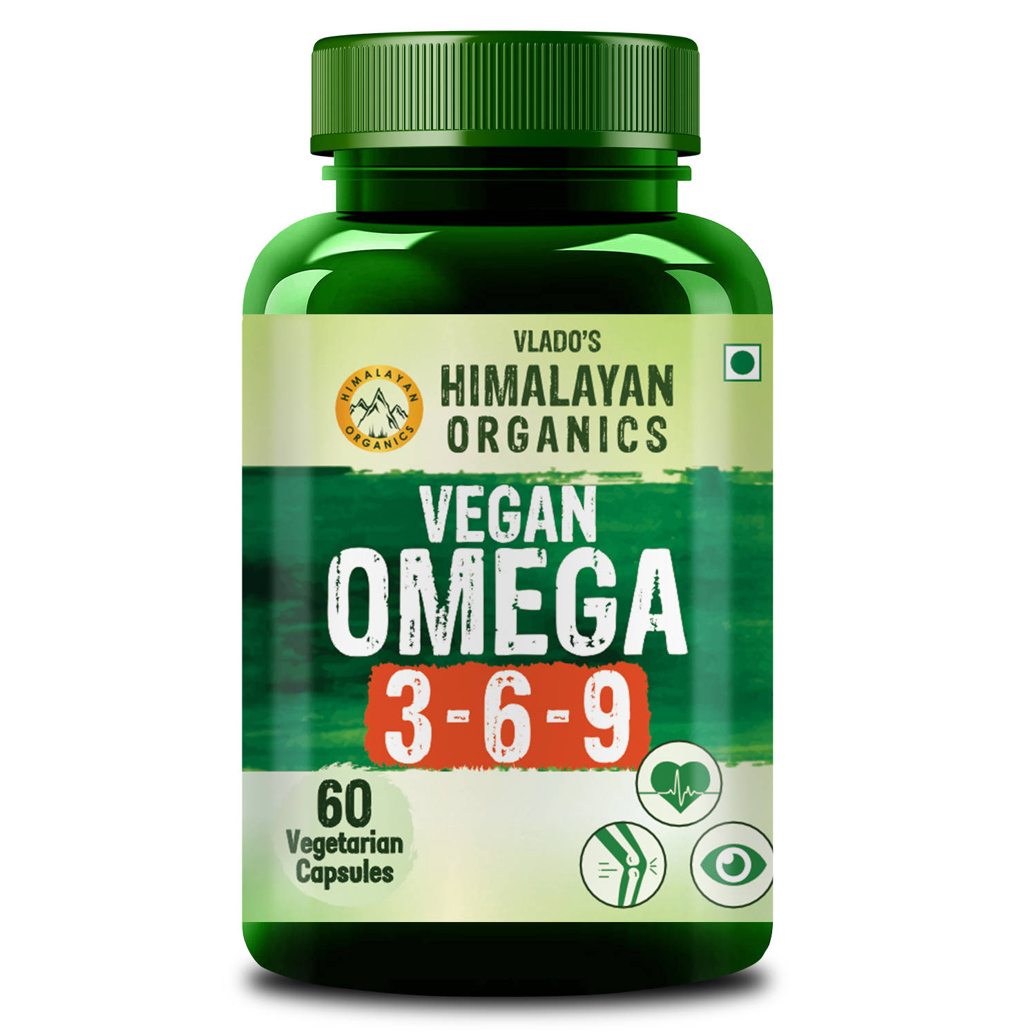 Vlado's Himalayan Organics Omega 3 6 9 Vegan Nutrition Supplement for Muscle, Bone & Heart Capsules