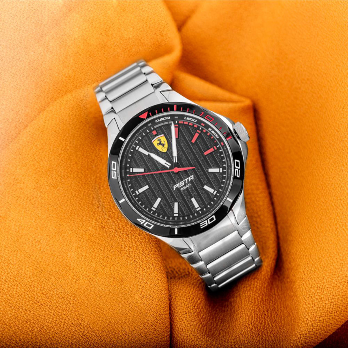 Buy Scuderia Ferrari Pista 0830750 Black Dial Watch For Men Online