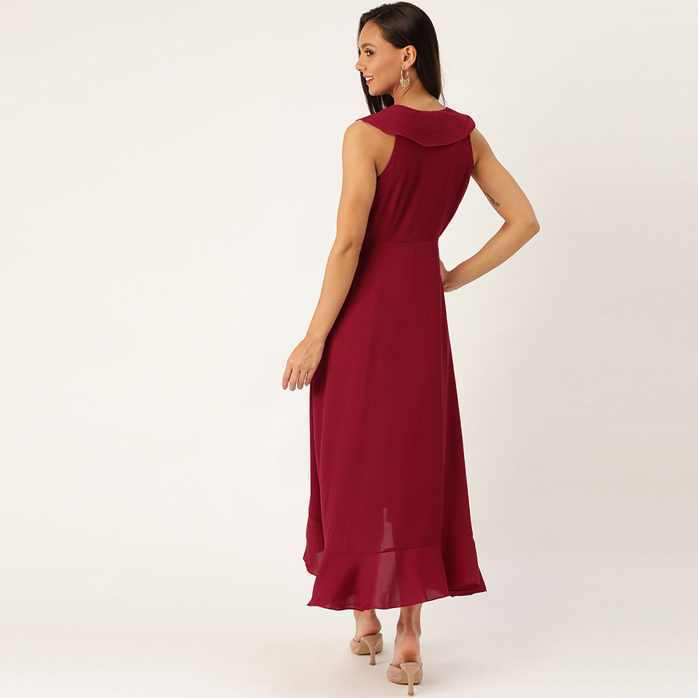 Twenty Dresses By Nykaa Fashion Own Your Elegance Dress - Maroon: Buy ...