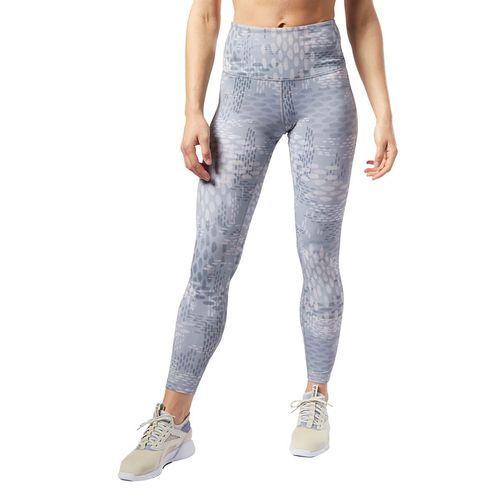 Reebok S Lux Bold High Rise S Grid Solid Tights Grey (XS)