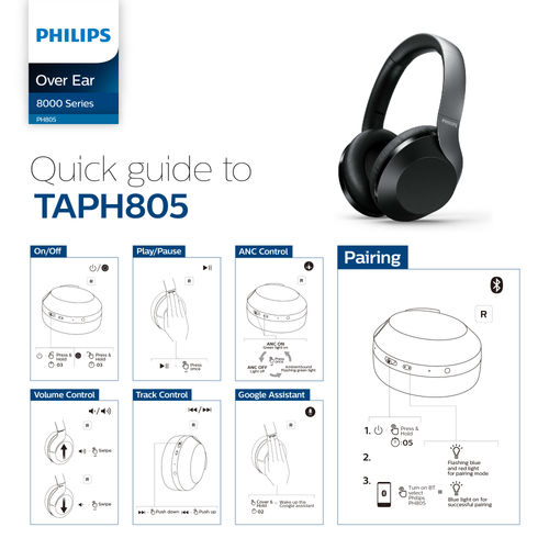 Wireless Bluetooth Philips Ph805 Currys Philips Ph805 Bt Anc