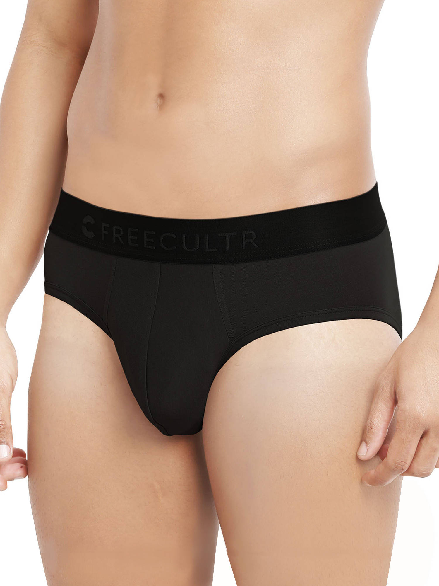 FREECULTR Anti-Microbial Air-Soft Micromodal Underwear Brief Pack Of 1 - Black (XL)