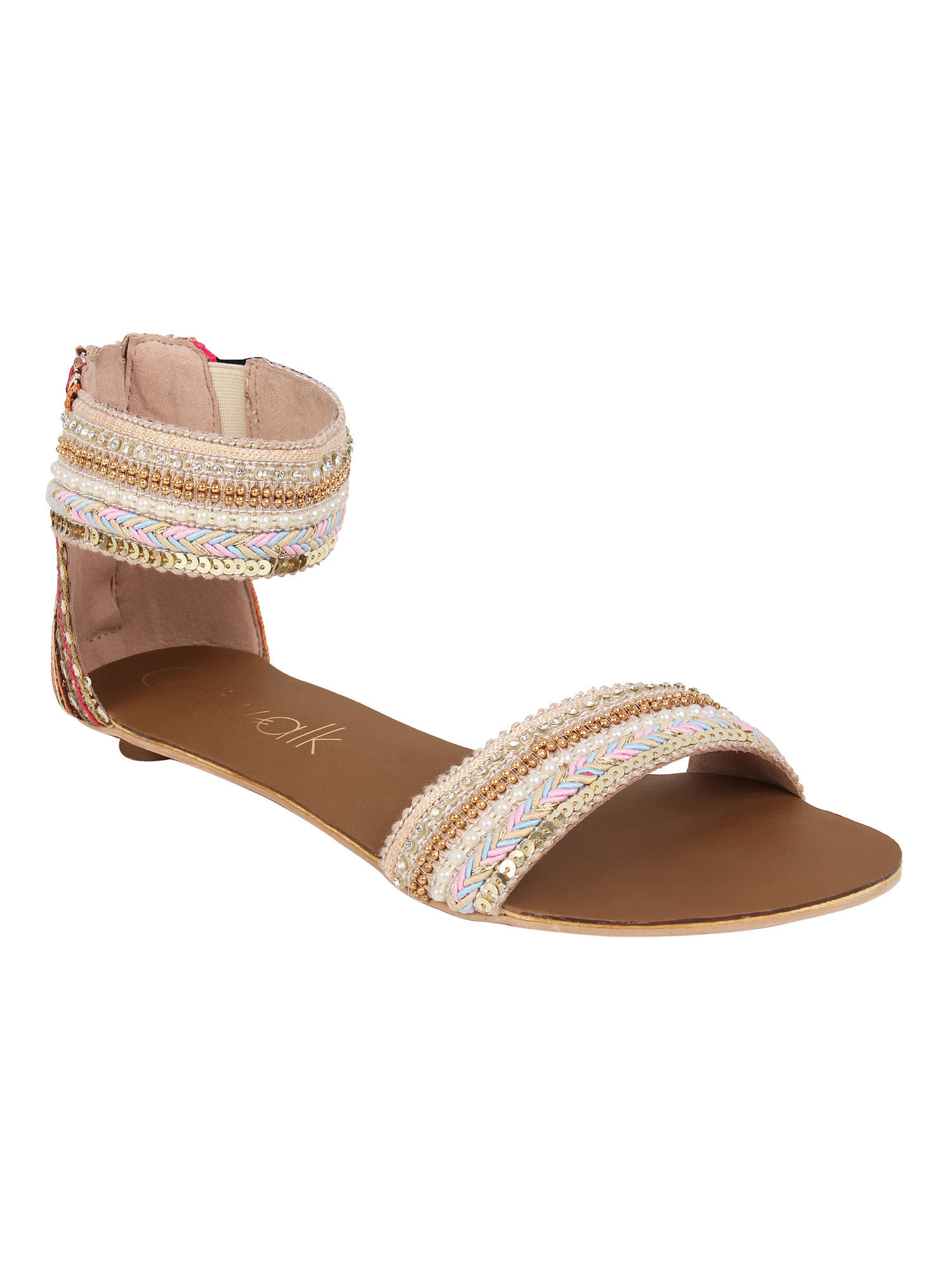 Buy White Flat Sandals for Women by CATWALK Online | Ajio.com