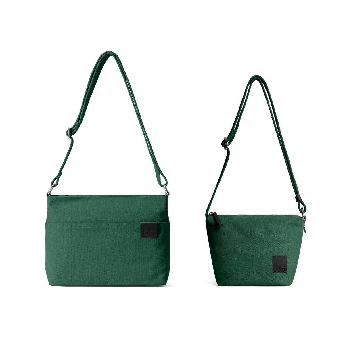 DailyObjects Sunday Crossbody Bag and Caddy Sling Bag Green (Set of 2) (M)