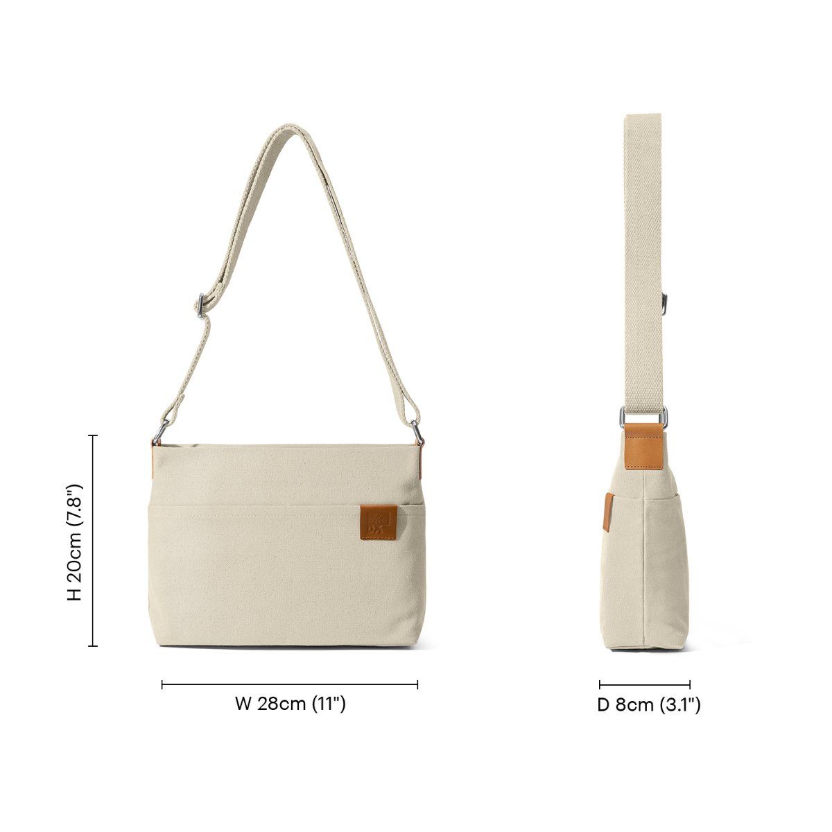 Buy DailyObjects Sunday Crossbody Bag and Caddy Sling Bag White (Set of